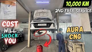 What's the REAL COST of My 2nd Free AURA CNG Service at 10000km?