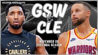 Golden State Warriors vs Cleveland Cavaliers Full Game Highlights | Nov 8 | 2025 NBA Season