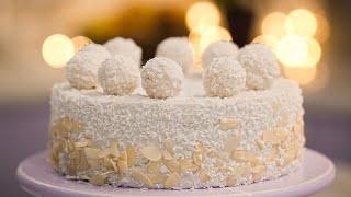 Lactose-free Coconut Cake  Recipe  Raffaello cake  by Lisa Glinskaya