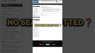 MOCK SEAT ALLOCATION JOSAA 2024 Released | JOSAA Mock Seat Allotment | Mock Round 2 | JoSAA 2025