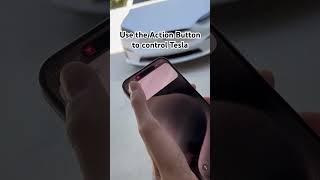 Control Tesla with iPhone 15 Pro!  #iPhone15 #iphone15pro #tesla #iphone15promax #actionbutton
