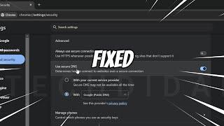 Use Secure DNS Tidak Bisa Dibuka Not Working di Google Chrome (FIXED)