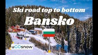 Top to Bottom Crazy Ski Road in Bansko, Bulgaria - Snowboarding Jan 2025