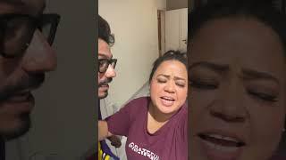 Harsh Ka Reaction Mere Makeup Ko Dekhar  #golla #funny #bhartisingh #haarshlimbachiyaa #shorts