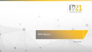 RPA Basics- Einführung in die Technologie