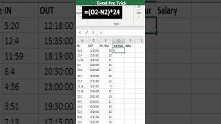 Advance Excel ProTrick - How to Calculate Perday Salary with Hours