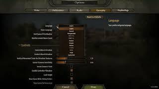 Как изменить язык в Mount & Blade II Bannerlord