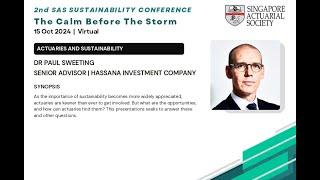 Actuaries and Sustainability by Dr Paul Sweeting