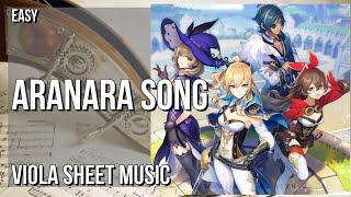 Viola Sheet Music: How to play Aranara Song (Genshin Impact) by Yu Peng Chen