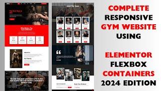 Design a Stunning GYM Website Using ELEMENTOR | WordPress Tutorial 2024