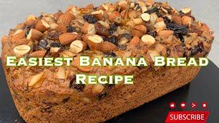 EASIEST BANANA BREAD RECIPE/ FRUIT BANANA BREAD TOPPING/ BAKE EASY