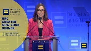 Rep. Sarah McBride Speaks at the 2025 HRC Greater New York Dinner