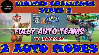 Mastercook Limited Challenge Stage 5 - Crazy Chef (2 Fully Auto Modes | Lords Mobile)