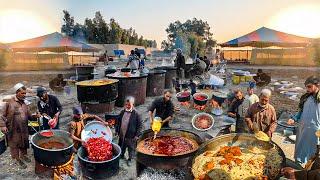 Amazing Afghanistan marriage ceremony | Afghan village food | kabuli pulao recipe