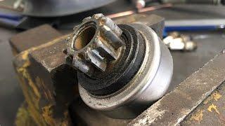 Starter motor pinion/ Bendix gear not engaging with flywheel