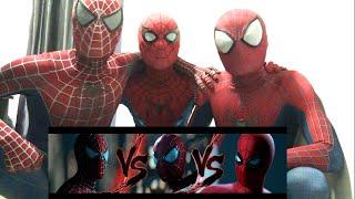 SPIDER-MAN BATTLE! | (TOBEY MAGUIRE vs. TOM HOLLAND vs. ANDREW GARFIELD) REACTION!!