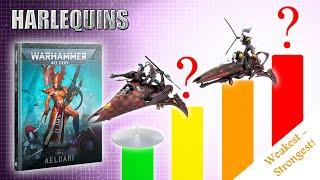 *NEW CODEX* Aeldari Harlequins Units RATED Tier List in 10th Edition Codex - Strongest + Weakest