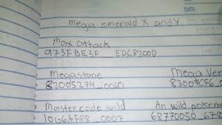 Mega emerald x and y cheats