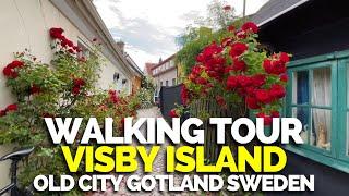  Visby GOTLAND Sweden Walking tour in old and medieval city.