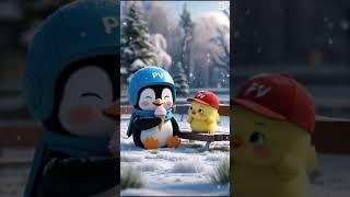 Penguin & Chick’s Snowy Ice Cream Adventure! ️ Ultra-Realistic Winter Friendship