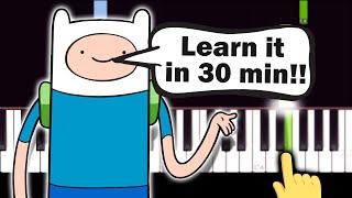 Adventure Time - Intro Theme song - EASY Piano tutorial