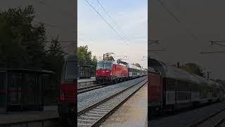 Siemens Vectron og dobbeltdækkervogne på Borup station #danmark #dsb