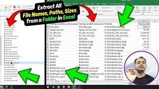 How to Extract All File Names, Paths, and Sizes from a Folder in Excel Using VBA