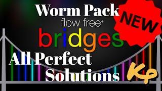 Flow Free Bridges - Worm Pack - All Perfect Solutions