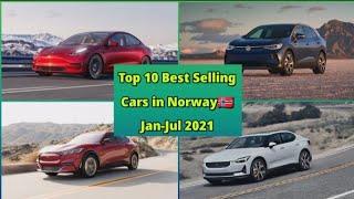 Top 10 Best Selling Cars in Norway Jan-Jul 2021