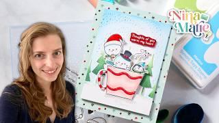 The Cutest Christmas Card Featuring the STAMPtember® Pink and Main Set!