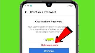 Fix Facebook An Unknown Error While Changing Password Problem Solved