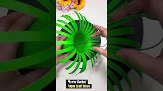 Flower Bucket, paper bucket idea || Paper Craft ideas