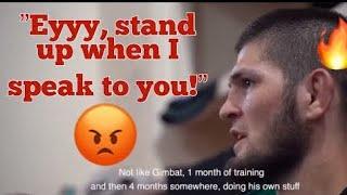 Khabib Chewing Out A Fighter For Lacking Ambition 