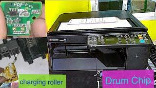 Kyocera 1800 best quality print, Drum unit/DC blade/Charging roller change, Drum Chip reset change