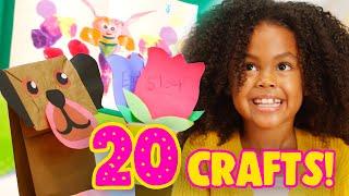 90 MINUTES of CREATIVE, BUDGET-FRIENDLY Crafts for Kids! | Tab Time Season 1 + 2 Craft Compilation