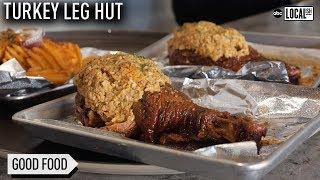 TURKEY LEG HUT: World Famous Stuffed Turkey Legs | Is it Worth the Wait?