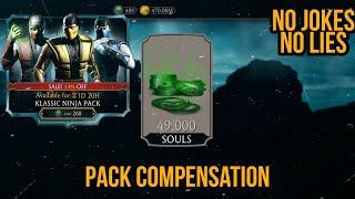 How I Got 49k souls For Free In Mortal Kombat Mobile | MK Mobile Klassic Ninja Pack Compensation