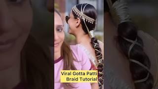 Easy Gotta patti Braid Hairstyle #shorts #youtubeshorts #ashortaday #braidhairstyles #viralhairstyle