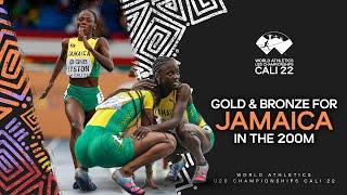 Lyston storms to 22.65 for 200m gold | World Athletics U20 Championships Cali 2022