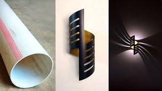 Modern Lighting Ideas from PVC Pipe | Simple Wall Lamp | DIY Crafts