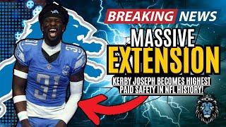 BREAKING NEWS: The Detroit Lions Make Kerby Joseph The Highest Paid Safety!