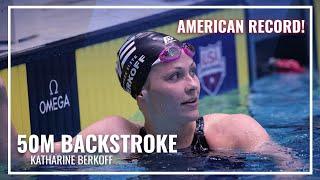 Katharine Berkoff Sprints to American Record in 50M Backstroke | 2025 Toyota National Championships