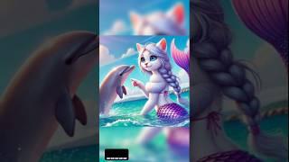 Marina and Fin: Adventures of the Mermaid Cat and the Dolphin"Cat stories #shories #shorts #stories