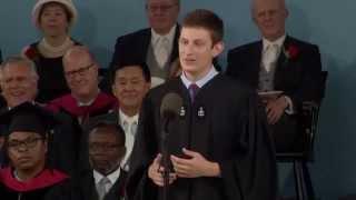 Undergraduate Speaker Jacob Silberg  | Harvard Commencement 2015
