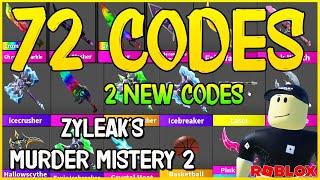 2 NEW CODES  72 WORKING CODES for️ MURDER MISTERY 2️  ZYLEAKS ️ Update Space ️ Roblox 2024