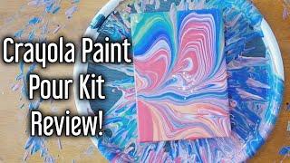 Crayola Washable Paint Pour Kit Review!  Fluid Art Experiment!