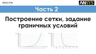 Ansys CFD - Расчетная сетка, граничные условия / Mesh, boundary condition - Часть 2