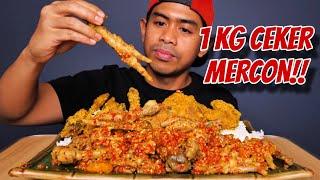 MUKBANG 1 KG CEKER MERCON MANDI CABE!!!