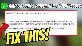 Fix Satisfactory Error The Installed Version Of AMD Graphics Driver Has Known Issues