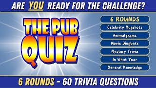 60 Epic TRIVIA PUB QUIZ Questions! The Quizmaster Challenge!